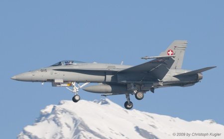 McDonnell Douglas F/A-18C Hornet | J-5015 | Swiss Air Force | SION (LSGS/SIR) 31.01.2009