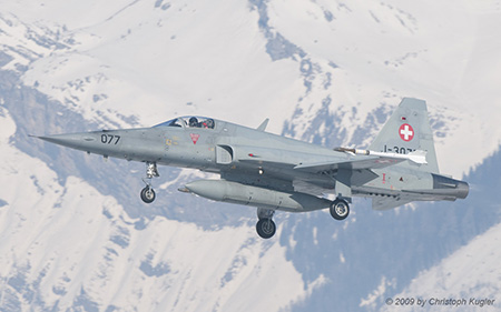 Northrop F-5E Tiger II | J-3077 | Swiss Air Force | SION (LSGS/SIR) 31.01.2009