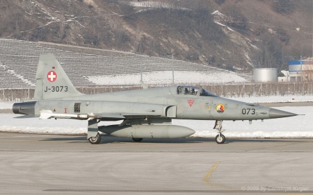 Northrop F-5E Tiger II | J-3073 | Swiss Air Force | SION (LSGS/SIR) 31.01.2009