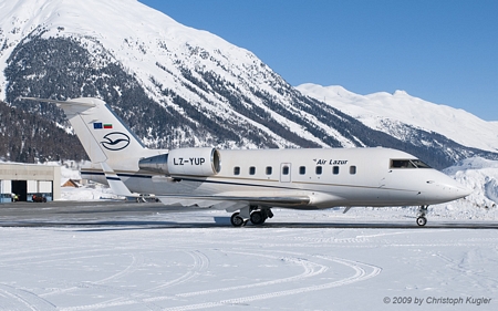 Bombardier Challenger CL.604 | LZ-YUP | Air Lazur | SAMEDAN (LSZS/SMV) 15.02.2009