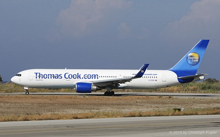 Boeing 767-31KER | G-TCCB | Thomas Cook Airlines UK | RHODOS - DIAGORAS (LGRP/RHO) 22.09.2010