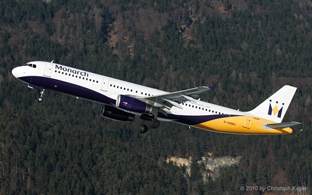Airbus A321-231 | G-OZBG | Monarch Airlines | INNSBRUCK-KRANEBITTEN (LOWI/INN) 16.01.2010