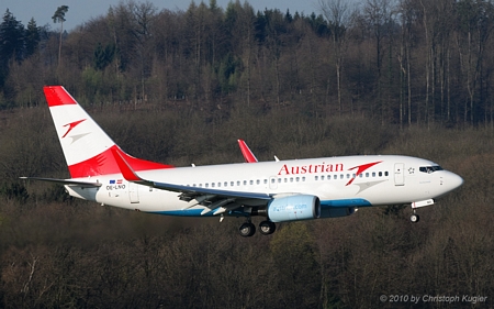 Boeing 737-7Z9 | OE-LNO | Austrian Airlines | Z&UUML;RICH (LSZH/ZRH) 11.04.2010