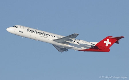 Fokker 100 | HB-JVH | Helvetic Airways | Z&UUML;RICH (LSZH/ZRH) 26.12.2010