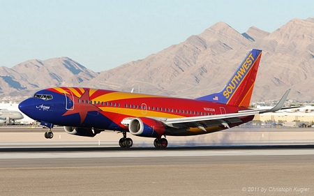 Boeing 737-3H4 | N383SW | Southwest Airlines  |  New Mexico One c/s | LAS VEGAS MCCARRAN (KLAS/LAS) 20.10.2011