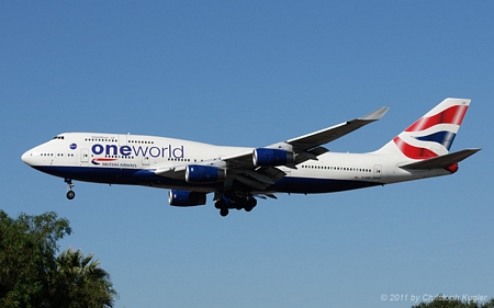 Boeing 747-436 | G-CIVP | British Airways  |  Oneworld sticker | LOS ANGELES INTL (KLAX/LAX) 27.10.2011