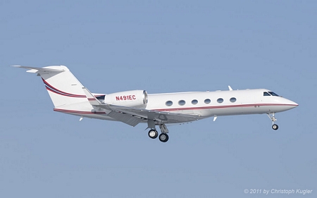 Gulfstream IV SP | N491EC | untitled (Eastman Chemicals) | Z&UUML;RICH (LSZH/ZRH) 23.01.2011