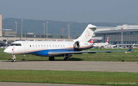 Bombardier BD.700 Global XRS | VP-BJI | untitled (Avenir World) | Z&UUML;RICH (LSZH/ZRH) 01.10.2011