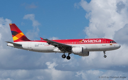 Airbus A320-214 | N411AV | Avianca | MIAMI INTL (KMIA/MIA) 03.12.2012
