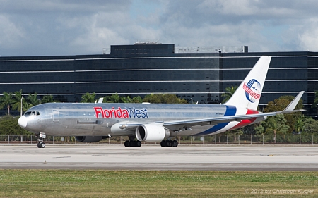Boeing 767-346F | N422LA | Florida West International | MIAMI INTL (KMIA/MIA) 07.12.2012