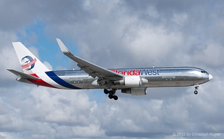 Boeing 767-316F | N316LA | Florida West International | MIAMI INTL (KMIA/MIA) 07.12.2012