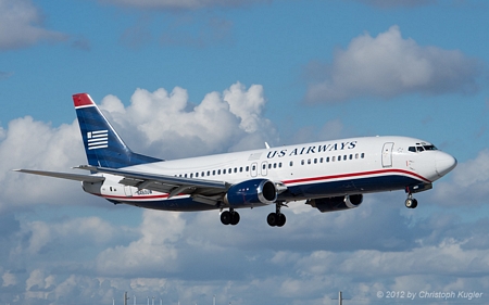 Boeing 737-4B7 | N460UW | US Airways | MIAMI INTL (KMIA/MIA) 07.12.2012