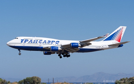 Boeing 747-446 | EI-XLB | Transaero Airlines | RHODOS - DIAGORAS (LGRP/RHO) 11.09.2012