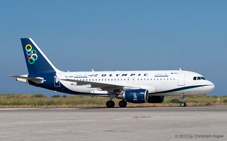 Airbus A319-112 | SX-OAF | Olympic Air | RHODOS - DIAGORAS (LGRP/RHO) 13.09.2012