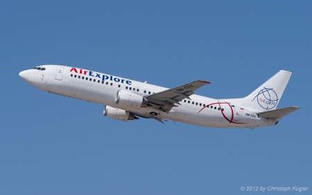 Boeing 737-436 | OM-CEX | AirExplore | RHODOS - DIAGORAS (LGRP/RHO) 14.09.2012