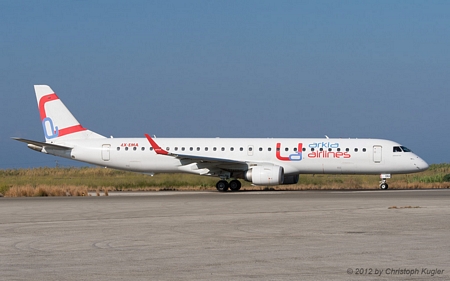 Embraer ERJ-190LR | 4X-EMA | Arkia Israel | RHODOS - DIAGORAS (LGRP/RHO) 16.09.2012