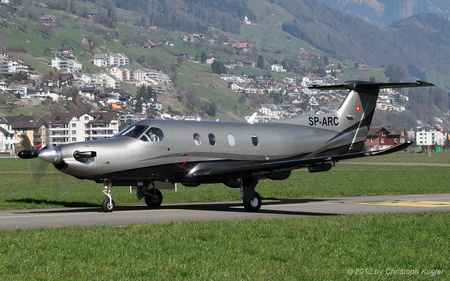 Pilatus PC-12/47 | SP-ARC | private | BUOCHS (LSZC/BXO) 14.03.2012