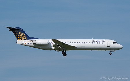 Fokker 100 | D-AFKD | Contact Air Interregional | Z&UUML;RICH (LSZH/ZRH) 04.08.2012