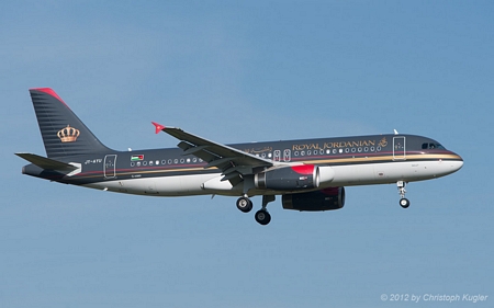 Airbus A320-232 | JY-AYU | Royal Jordanian Airlines | Z&UUML;RICH (LSZH/ZRH) 20.10.2012