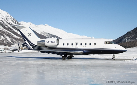 Bombardier Challenger CL.604 | LX-MDA | untitled (Luxaviation) | SAMEDAN (LSZS/SMV) 15.01.2012