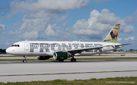 Airbus A320-214 | N207FR | Frontier Airlines | FORT LAUDERDALE-HOLLYWOOD (KFLL/FLL) 05.12.2013