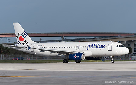 Airbus A320-232 | N586JB | JetBlue Airways  |  I Luv Blue York c/s | FORT LAUDERDALE-HOLLYWOOD (KFLL/FLL) 07.12.2013