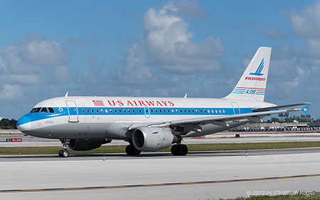 Airbus A319-132 | N744P | US Airways  |  Retro c/s | FORT LAUDERDALE-HOLLYWOOD (KFLL/FLL) 07.12.2013