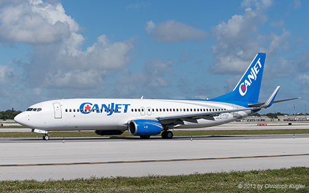 Boeing 737-8AS | C-FTCX | CanJet Airlines | FORT LAUDERDALE-HOLLYWOOD (KFLL/FLL) 07.12.2013