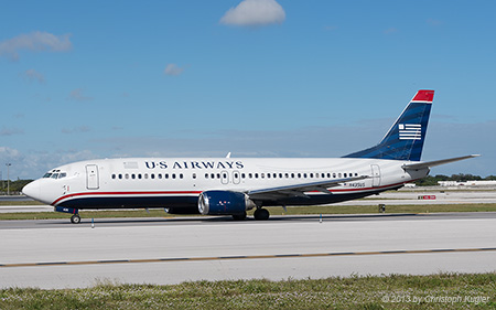 Boeing 737-4B7 | N435US | US Airways | FORT LAUDERDALE-HOLLYWOOD (KFLL/FLL) 07.12.2013