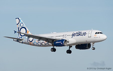 Airbus A320-232 | N569JB | JetBlue Airways  |  10th Anniversary c/s  | FORT LAUDERDALE-HOLLYWOOD (KFLL/FLL) 12.12.2013