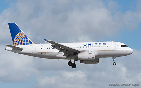 Airbus A319-131 | N843UA | United Airlines | MIAMI INTL (KMIA/MIA) 10.12.2013