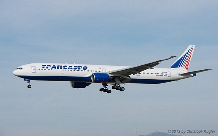 Boeing 777-312ER | EI-UNM | Transaero Airlines | BARCELONA (LEBL/BCN) 12.01.2013