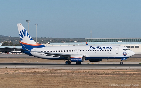 Boeing 737-8AS | D-ASXS | SunExpress Germany | PALMA DE MALLORCA (LEPA/PMI) 06.07.2013