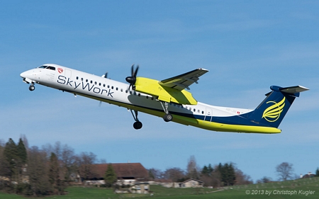 De Havilland Canada DHC-8-402 | HB-JIK | SkyWork Airlines | BERN - BELPMOOS (LSZB/BRN) 14.04.2013
