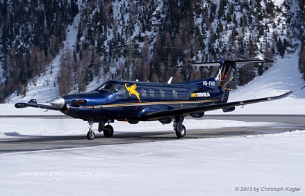 Pilatus PC-12/47E | HB-FVD | Air Corviglia | SAMEDAN (LSZS/SMV) 16.02.2013