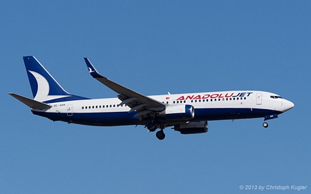 Boeing 737-8AS | TC-SAK | AnadoluJet | ANTALYA (LTAI/AYT) 14.09.2013