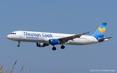 Airbus A321-211 | OY-VKD | Thomas Cook Airlines Scandinavia | RHODOS - DIAGORAS (LGRP/RHO) 14.09.2014