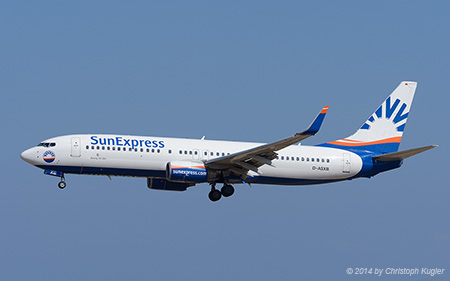 Boeing 737-8Z9 | D-ASXB | SunExpress Germany | RHODOS - DIAGORAS (LGRP/RHO) 16.09.2014