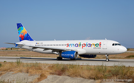 Airbus A320-232 | LY-SPD | Small Planet Airlines | RHODOS - DIAGORAS (LGRP/RHO) 17.09.2014