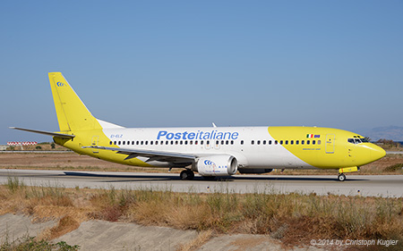 Boeing 737-4Q8 | EI-ELZ | Mistral Air | RHODOS - DIAGORAS (LGRP/RHO) 20.09.2014