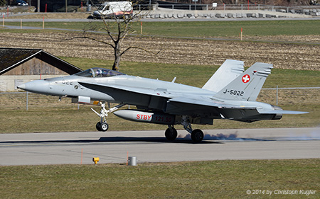 McDonnell Douglas F/A-18C Hornet | J-5022 | Swiss Air Force | MEIRINGEN (LSMM/---) 07.03.2014