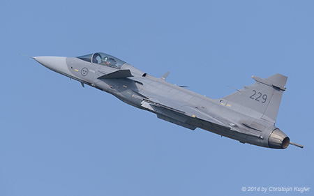 JAS-39C Gripen | 39229 | Royal Swedish Air Force | PAYERNE (LSMP/---) 05.09.2014