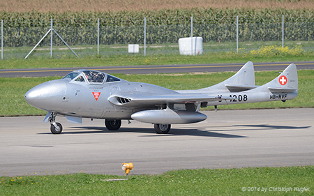 De Havilland DH.115 Vampire T.55 | HB-RVF | private | PAYERNE (LSMP/---) 06.09.2014