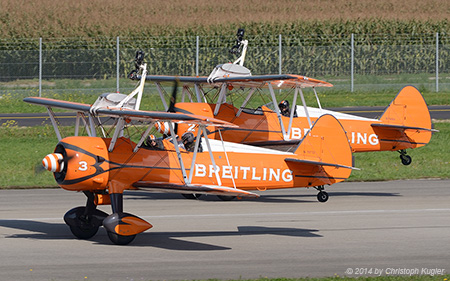 Boeing N2S Stearman | N707TJ | private (Brisair) | PAYERNE (LSMP/---) 08.09.2014