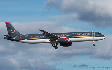 Airbus A321-231 | JY-AYT | Royal Jordanian Airlines | Z&UUML;RICH (LSZH/ZRH) 22.02.2014
