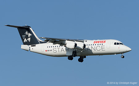 Avro RJ100 | HB-IXR | Swiss International Air Lines  |  Star Alliance c/s | Z&UUML;RICH (LSZH/ZRH) 16.03.2014