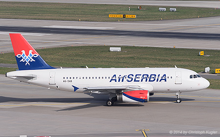 Airbus A319-132 | A6-SAB | Air Serbia | Z&UUML;RICH (LSZH/ZRH) 30.03.2014