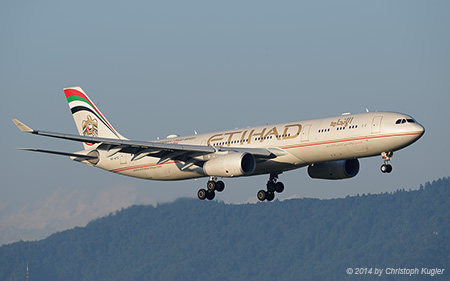 Airbus A330-343E | A6-AFE | Etihad Airways | Z&UUML;RICH (LSZH/ZRH) 07.06.2014