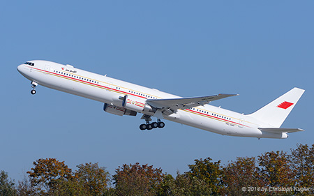 Boeing 767-4FS ER | A9C-HMH | Bahrain Amiri Flight | Z&UUML;RICH (LSZH/ZRH) 19.10.2014
