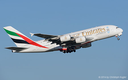 Airbus A380-861 | A6-EEW | Emirates Airline | Z&UUML;RICH (LSZH/ZRH) 08.11.2014